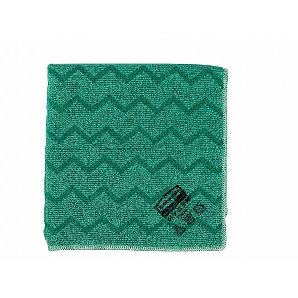 Rubbermaid Commercial Hygen(TM) Microfiber Microfiber Cloth, Green - FGQ62000GR00