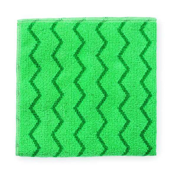 Rubbermaid Commercial Hygen(TM) Microfiber Microfiber Cloth, Green - FGQ62000GR00