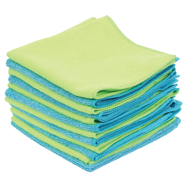 Prepwerx Microfiber Cloth 12x12 Blue Green, PK 12 - 132-072015