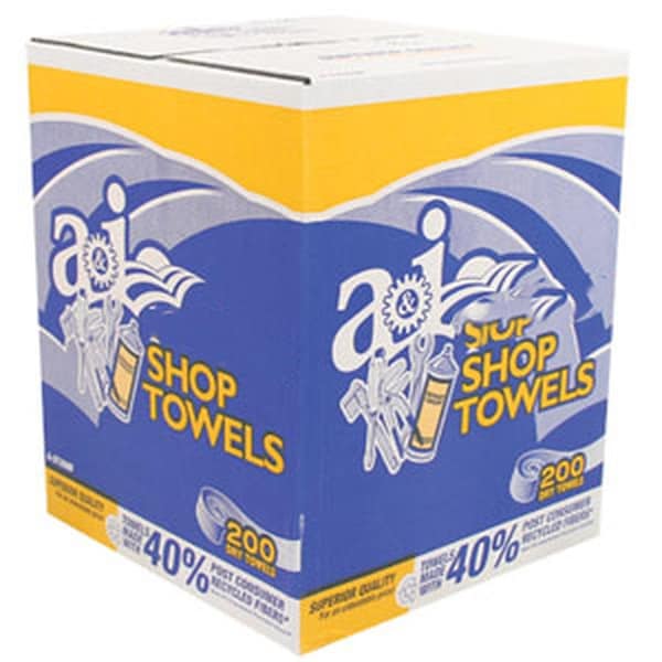 Aftermarket Shop Towel, 10 X 12  Fits Case Of 6, 200 Count Card Board Boxes - A-ST200B-6-AI