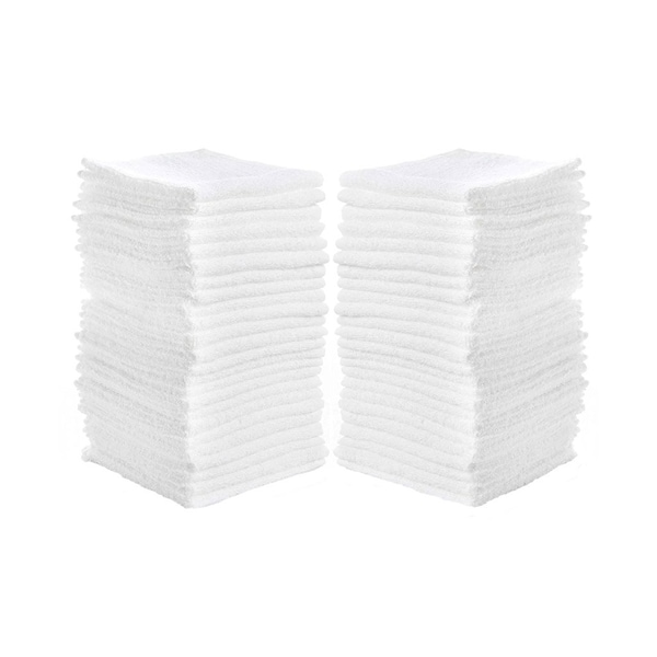 Bsl Bulk Economy Terry Cotton Washcloth 12in x 12in - 30 Dozen, 360PK - 3115-30D