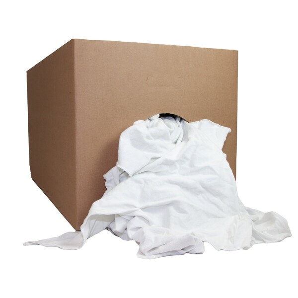 Monarch French Terry Wipers White One Side Terry and One Side Smooth Rags 50 lb box - N-W51W-50