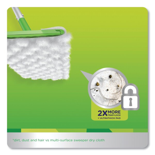 Swiffer Heavy-Duty Dry Refill Cloths, White, 11 x 8.5, 32PK - 77198