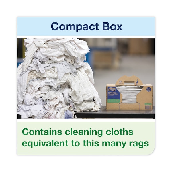 Tork Tork Industrial Cleaning Cloth Gray W7, One-at-a-Time Dispensing, 1 x 210 Cloths, 520374 - 520374