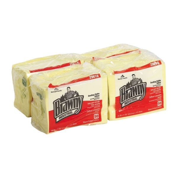 Georgia-Pacific Rayon Dust Cloth 17" x 24", Yellow, 200PK - 29616