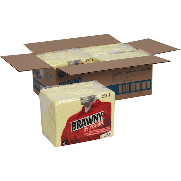 Georgia-Pacific Rayon Dust Cloth 17" x 24", Yellow, 200PK - 29616
