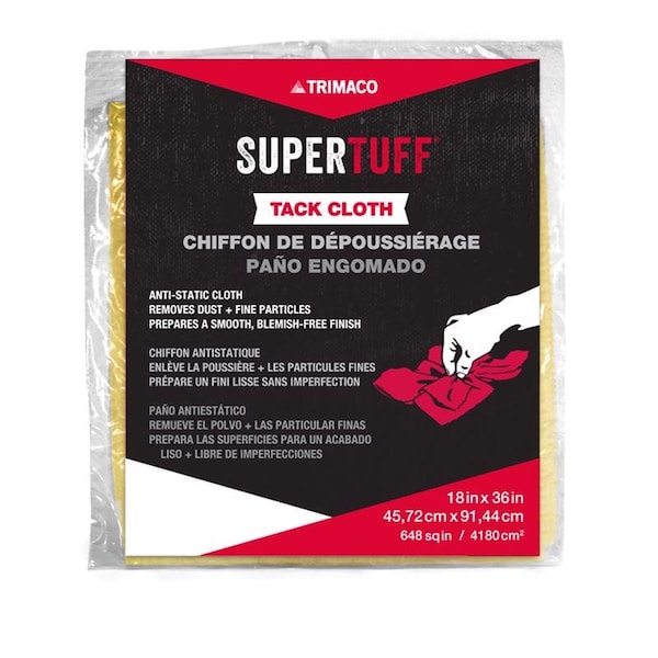 Trimaco SuperTuff 36 in. W X 18 in. L White Cotton Tack Cloth - 10501