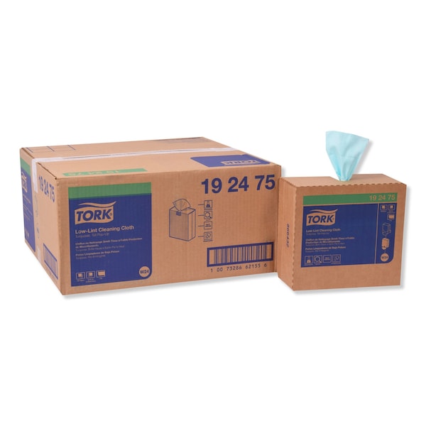 Tork Tork Low-Lint Cleaning Cloth Turquoise W24, Top-Pak, 8 x 100 Cloths, 192475 - 192475