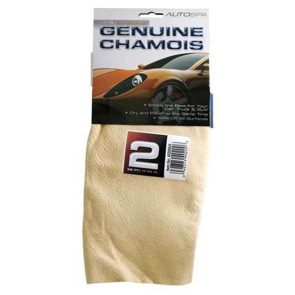 Autospa Sheepskin Full Skin Chamois, Beige 2 Sq. Ft. - 40200AS