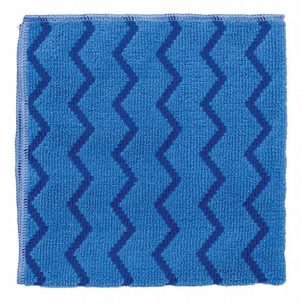 Rubbermaid Commercial Microfiber Cloth Wipe 16" x 16", Blue - FGQ62000BL00