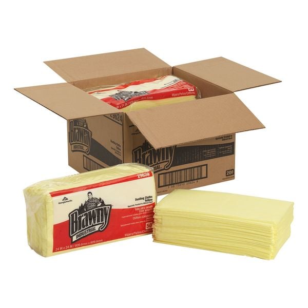 Georgia-Pacific Rayon Dust Cloth 24" x 24", Yellow - 29624