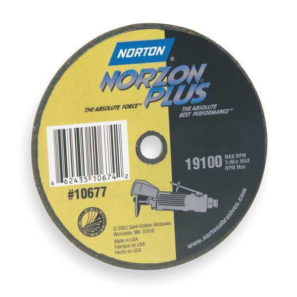 Disco de corte Norton Abrasives, NorZon Plus, 4"x.062"x3/8" - 66243510677