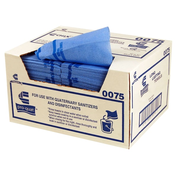 Chix Foodservice Towel W/ Microban Blue Print Med-Hvy Duty 13x21, PK150 - 0075