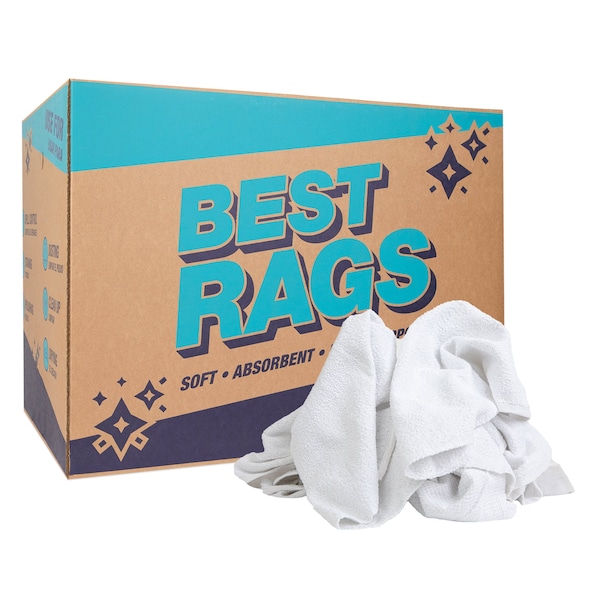 Monarch Hand Towel Size Terry Wipers - WHITE 50 lb box - N-W54-50