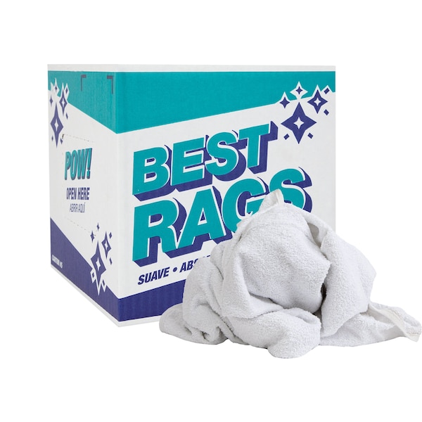 Monarch Hand Towel Size Terry Wipers - WHITE 5 lb box - N-W54-5