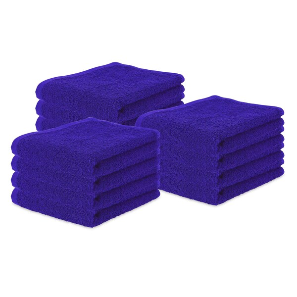 Monarch Terry Polishing Hand Towel Navy , 12PK - N030-N1627-4