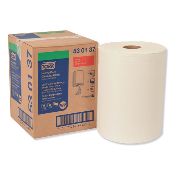 Tork Tork Heavy Duty Cleaning Cloth White W2, Centerfeed, 1 x 400 Cloths, 530137 - 530137