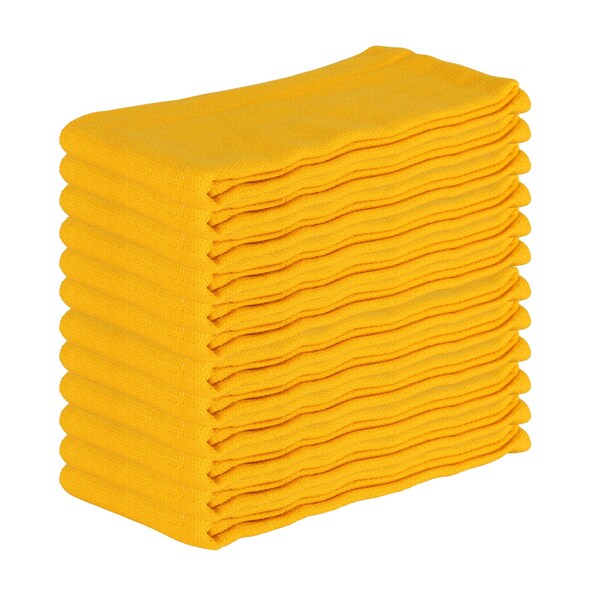 Monarch Huck Towels - 16 x 26 - Yellow  12 Pack, 12PK - ABSBNT-YELW