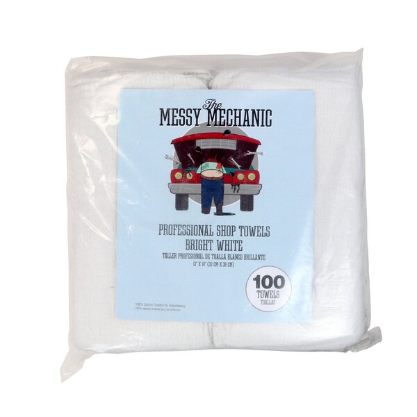 Monarch Brands Shop Towels , White, 600PK - AT-WST100-BG-CS