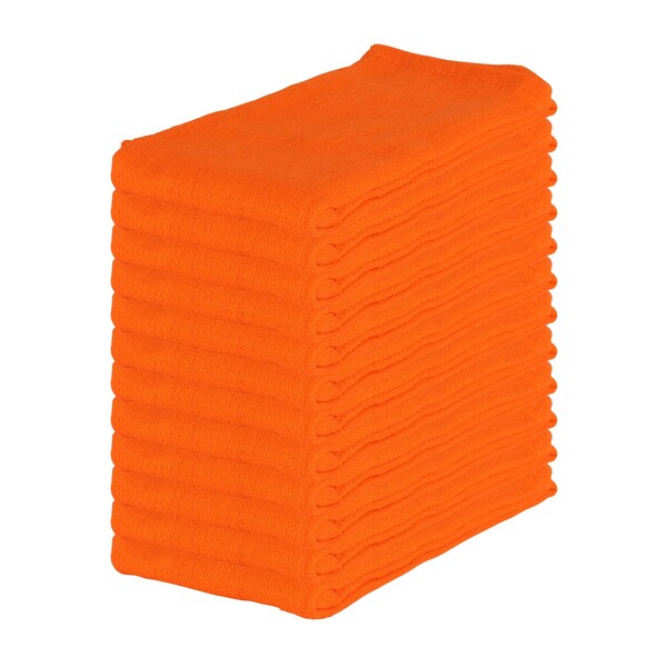 Monarch Huck Towels - 16 x 26 - Orange 12 Pack, 12PK - ABSBNT-ORNG