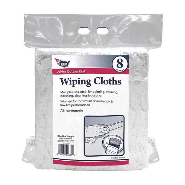 Paint Usa Paint USA Cotton Knit Wiping Rags 8 lb 1 pk - 6414BL1005DUSA