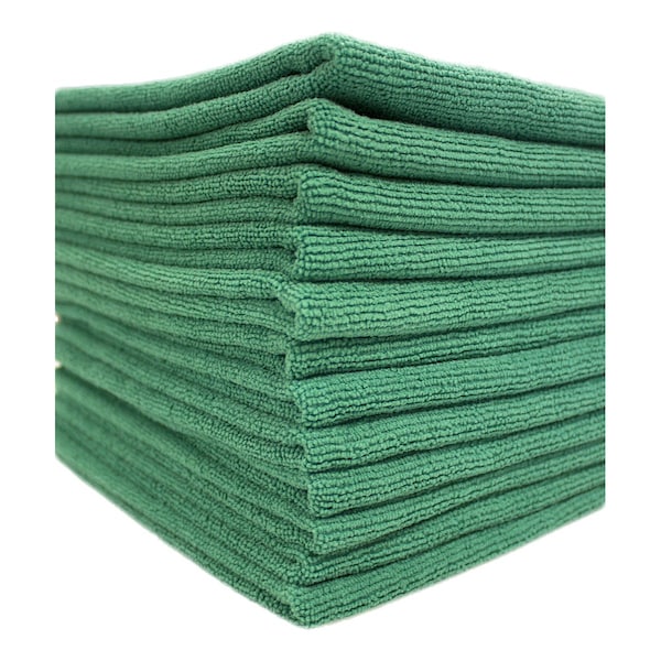 Dri By Tricol Clean Multi-Purpose Cloth,  Green, 300 GSM, 16 x 16 in, 12 PK - GW-3D4K-GR3J