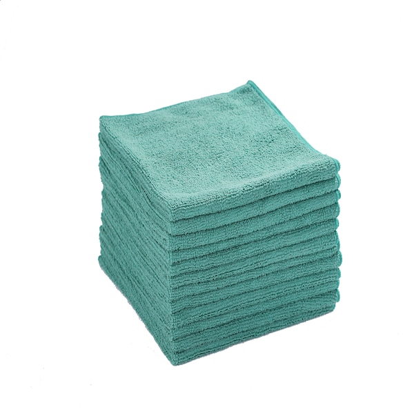 Dri By Tricol Clean Multi-Purpose Cloth,  Green, 300 GSM, 16 x 16 in, 12 PK - GW-3D4K-GR3J