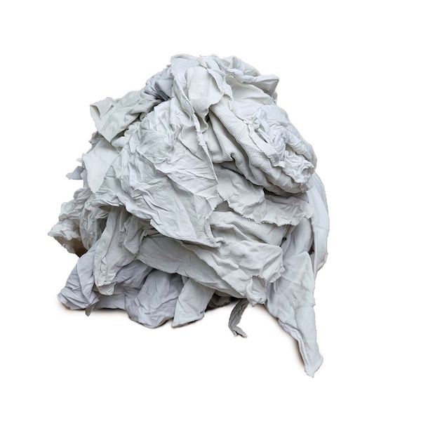 R & R Textile T Shirt Rags Pallet, White, 630 lb. - Z99408