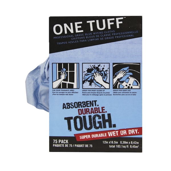 One Tuff Trimaco One Tuff Fiber Blend Wiping Cloth 12 in. L 75 pk - 84075
