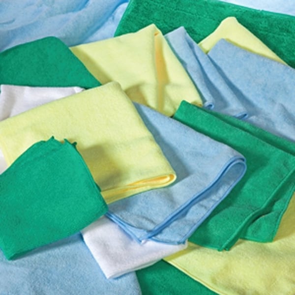 All Rags Wiping Cloth, 12 in L, 12 in W, Microfiber Cloth - MFMP12BL