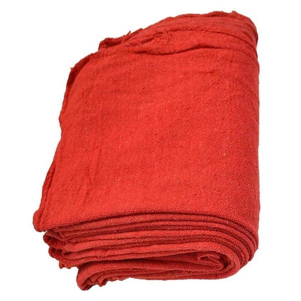 Bsl Bulk Red Shop Rags Mixed Sizes - 500-Pieces - 3116-500P