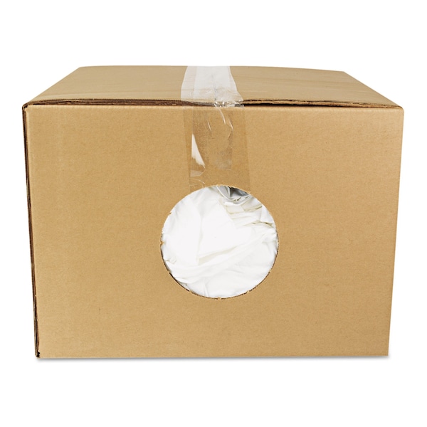 Hospeco New Bleached White T-Shirt Rags, 25 Pounds/Bag - 455-25