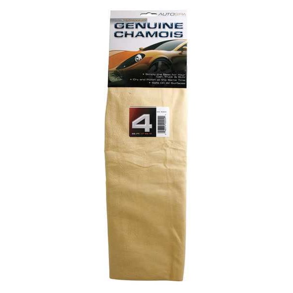 Autospa Sheepskin Full Skin Chamois, 4 Sq. ft., Beige - 40204AS
