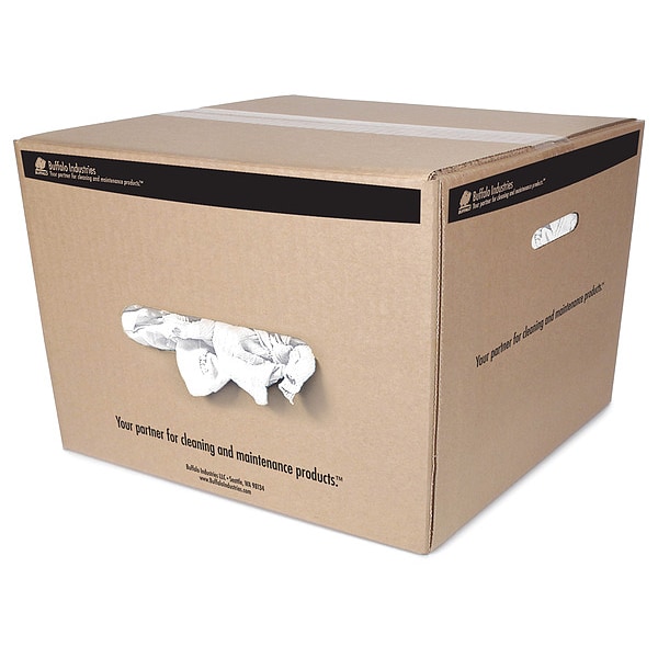 Buffalo Recycled Cotton T-shirt Cleaning Cloth 25 lb. Varies, White - 10524