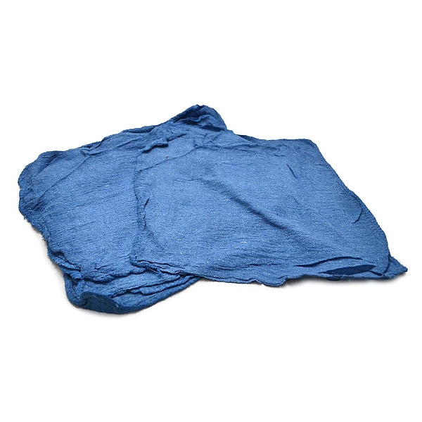 R & R Textile Shop Towels, Blue, Cotton, 14x14", PK100 - WW21811