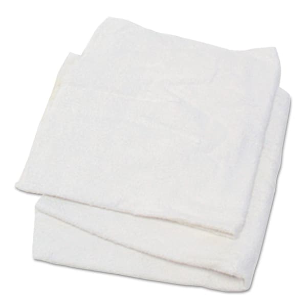 Hospeco Woven Terry Rags, White, 15 x 17, 25 lb/Carton - 537-25