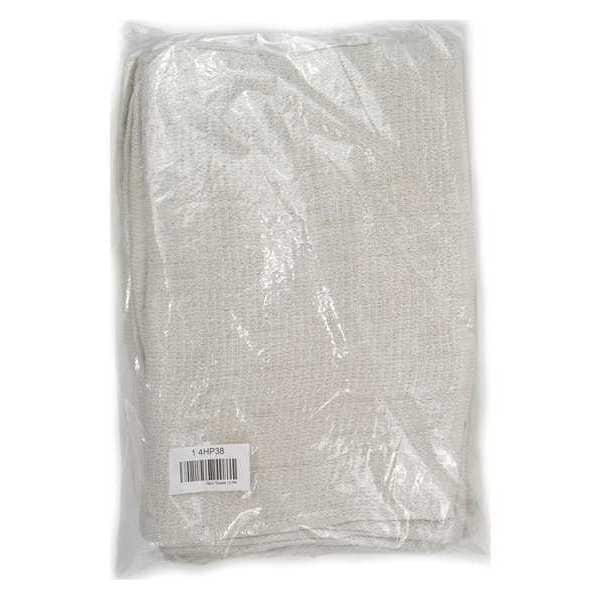 Zoro Select Cotton All-Purpose Terry Cleaning Towels, White, 14 in x 17 in, 12/Box, 12 Pack - 51702