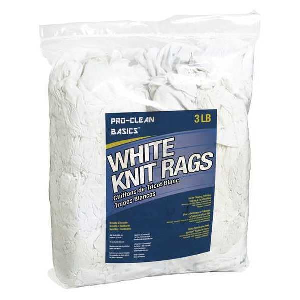 Proclean Basics Cotton T-shirt Cloth Rag 3 lb. Varies Sizes, White - Z99300