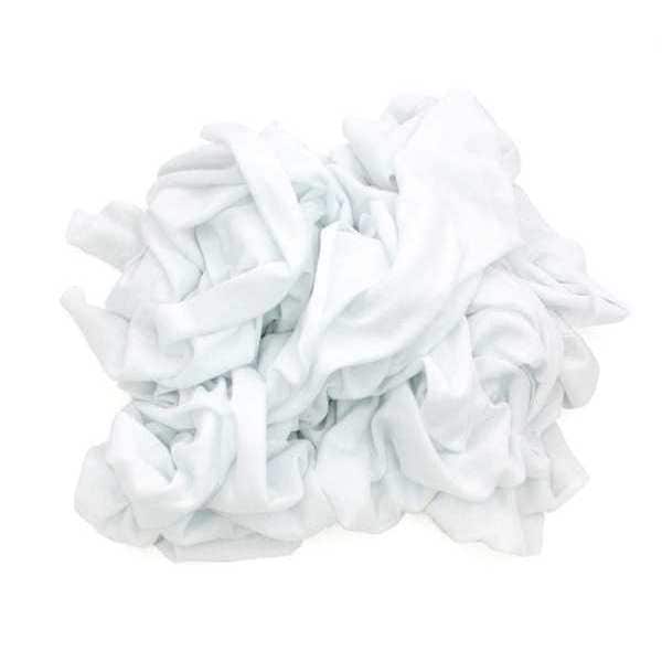 Zoro Select Reclaimed Sweatshirt Cloth Rag 10 lb. Varies Sizes, White - 340-10N