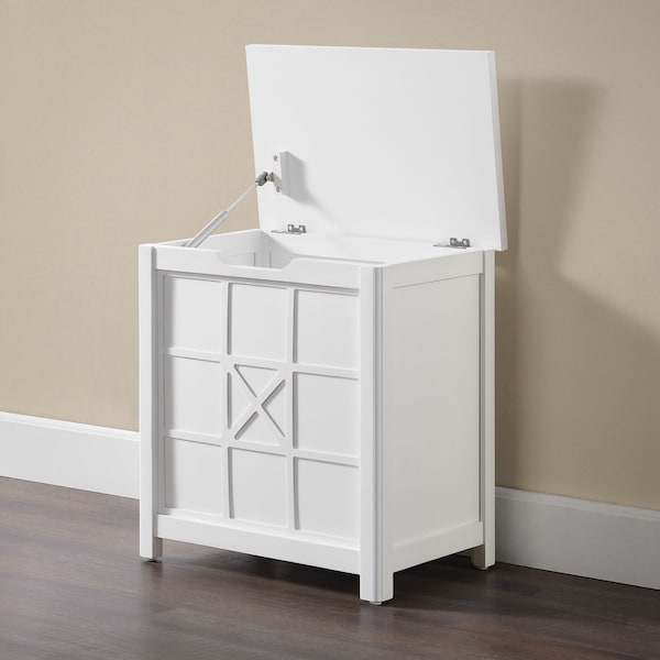 Alaterre Furniture Derby 19"W x 20"H Deluxe Clothes Hamper - ANDE77WH