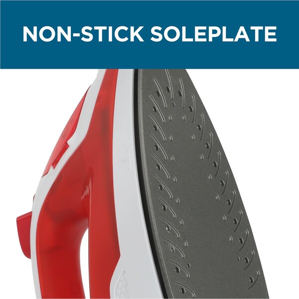 Commercial Care Steam Iron, Self-Cleaning Steamer for Clothes with Nonstick Soleplate - CCSI100