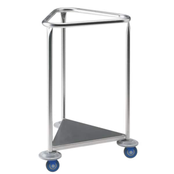 Pedigo 25" Stainless Steel Linen Hamper w/ Bumpers - P-1121-SS