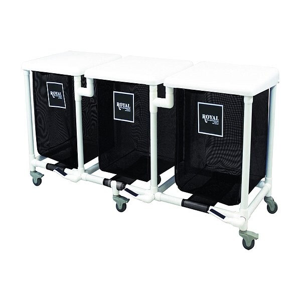Royal Basket Trucks PVC Hamper, 600 lb Capac., 60" L - G24-KKX-H3F-3ULN
