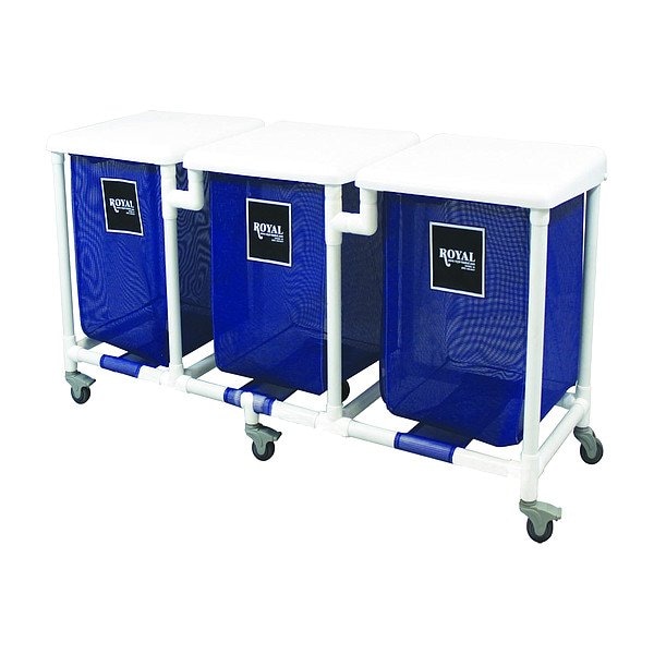Royal Basket Trucks PVC Hamper, 600 lb Capac., 69" L - G35-BBX-H3N-3ULN