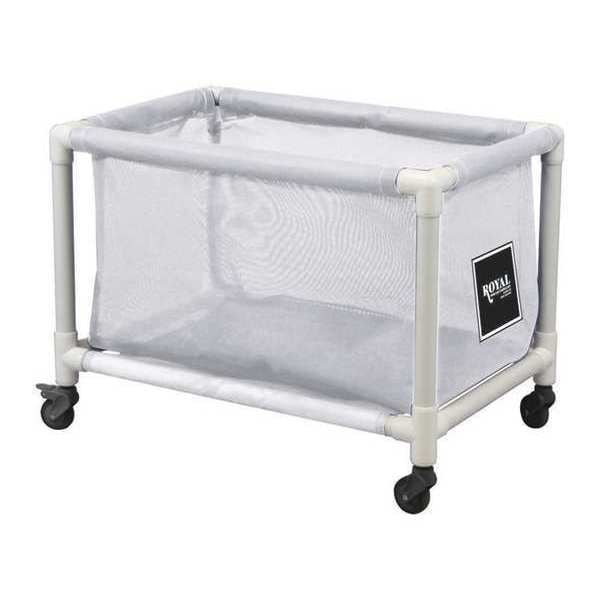 Royal Basket Trucks PVC Hamper, 50 gal., White Mesh - R50-WWX-H1N-3ULN
