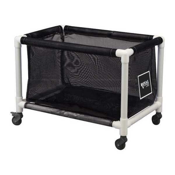 Royal Basket Trucks PVC Hamper, 50 gal., Black Mesh - R50-KKX-H1N-3ULN