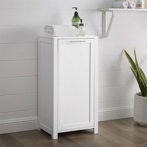 Crosley Furniture 18.00 x 14.00 x 35.50 in. Savannah Linen Hamper, White - CF7026-WH