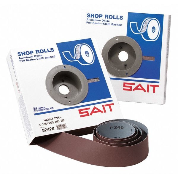 United Abrasives/Sait SAIT 80815 EA-F Industrial Roll, 1" x 50 yardas, 80 granos, 1 paquete - 80815