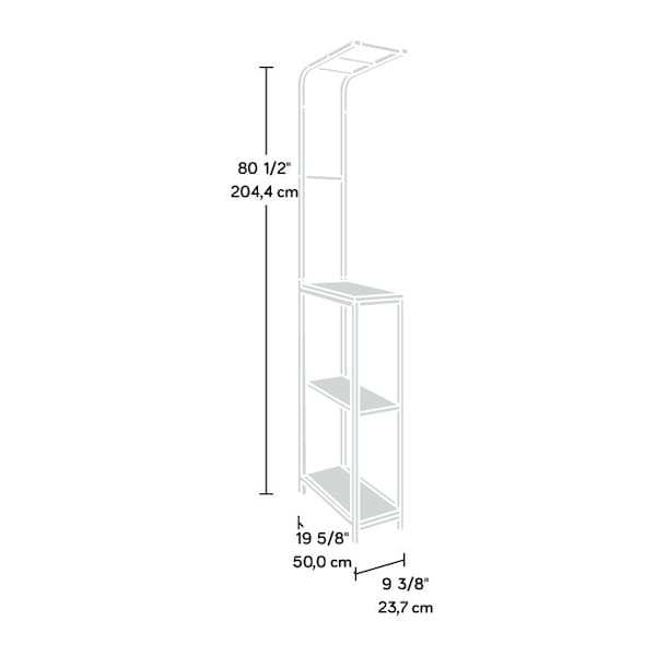 Sauder North Avenue Laundry Storage Stand Wh 3a , Narrow design fits well into compact spaces - 430299