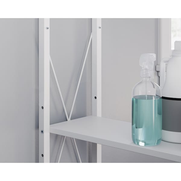 Sauder North Avenue Laundry Storage Stand Wh 3a , Narrow design fits well into compact spaces - 430299